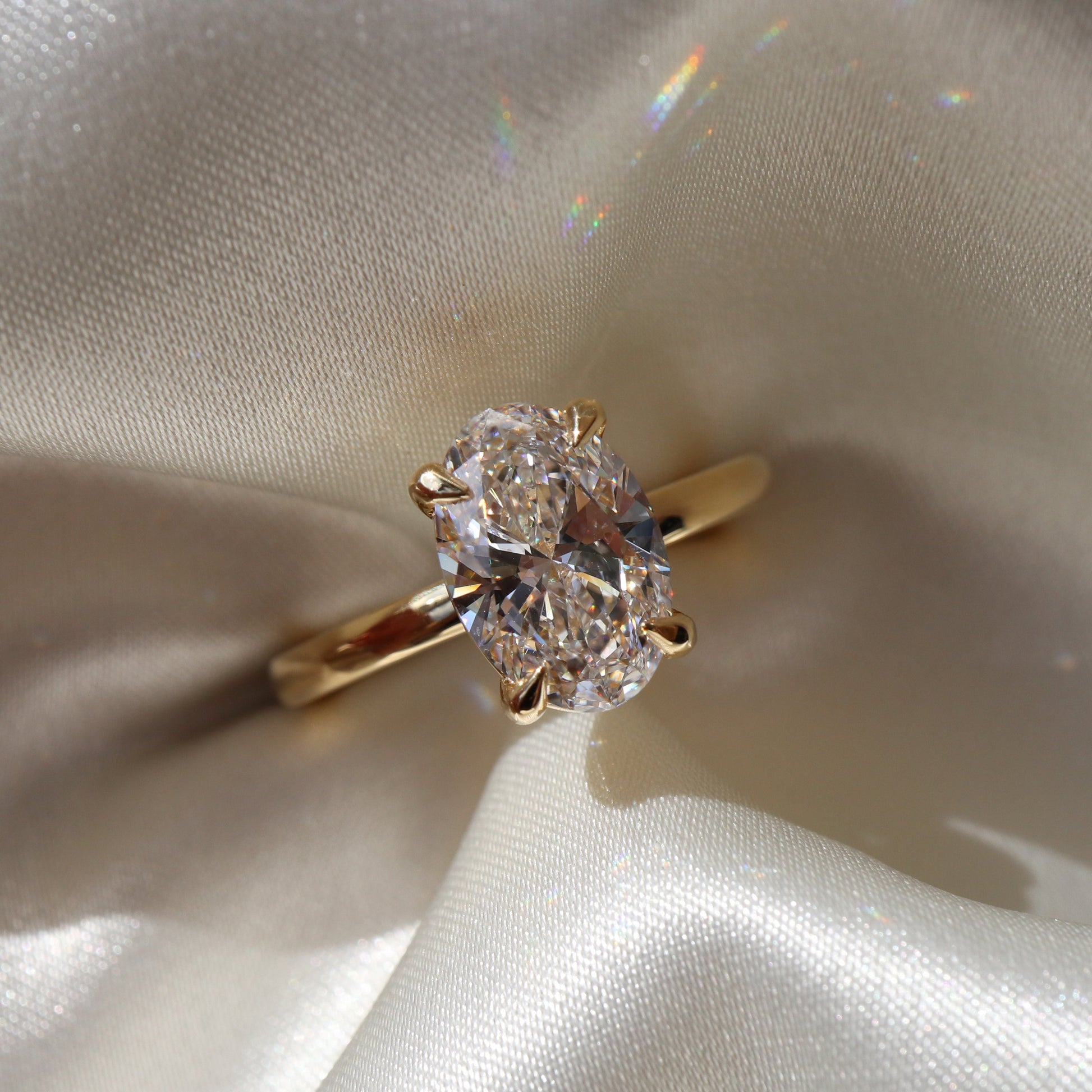Solitaire-Oval Lab Grown Diamond Engagement Ring