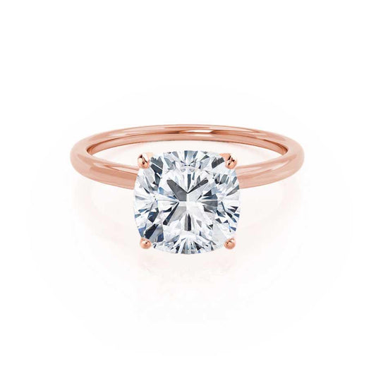 2.0 CT Cushion-Cut Lab-Grown Diamond Solitaire Engagement Ring