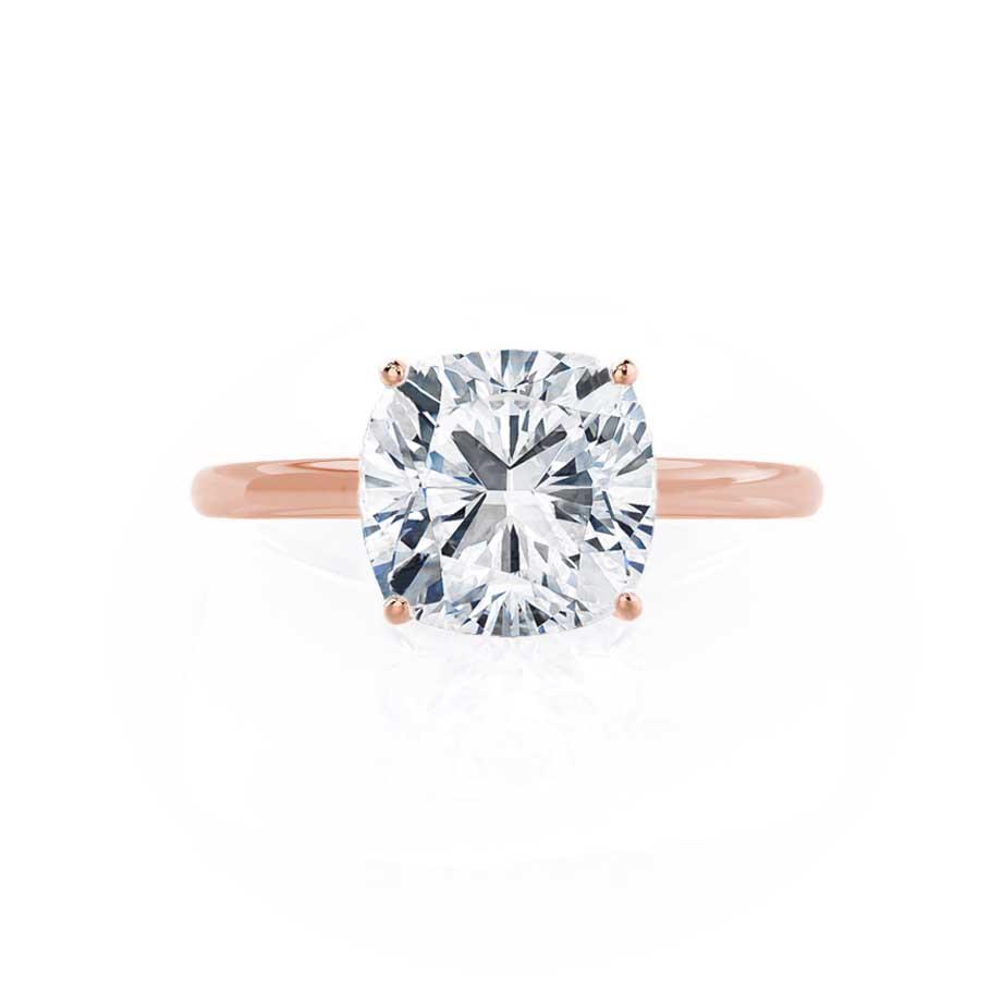 2.0 CT Cushion-Cut Lab-Grown Diamond Solitaire Engagement Ring