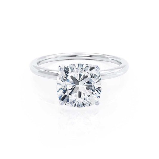 2.0 CT Cushion Cut Lab-Grown Diamond Solitaire Engagement Ring