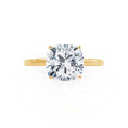 Load image into Gallery viewer, 2.0 CT Cushion-Cut Lab-Grown Diamond Solitaire Gold Engagement Ring
