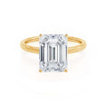 Load image into Gallery viewer, 1.20 CT Emerald Cut Lab-Grown Diamond Solitaire Engagement Ring
