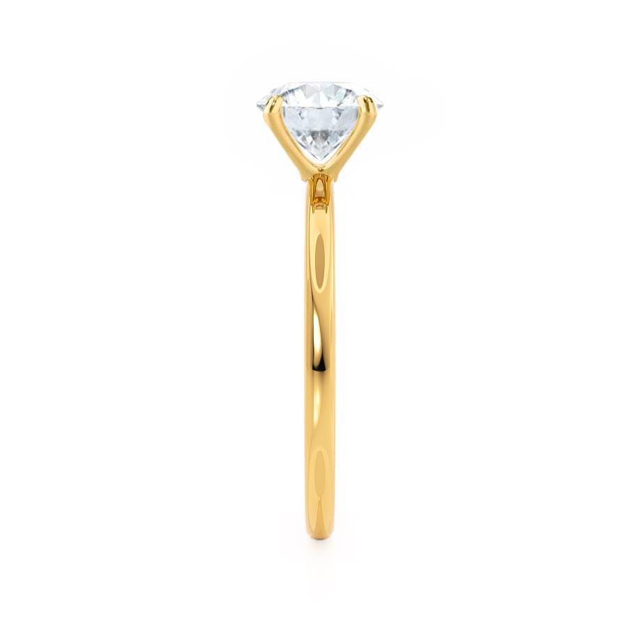 Golden Radiance: 1.20 CT Radiant Lab Grown Diamond Solitaire Engagement Ring