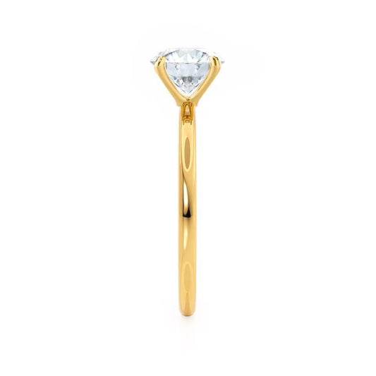 Golden Radiance: 1.20 CT Radiant Lab Grown Diamond Solitaire Engagement Ring