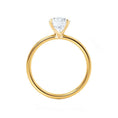 Load image into Gallery viewer, 2.0 CT Oval Lab-Grown Diamond Solitaire Engagement Ring in Radiant Gold
