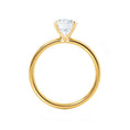 Load image into Gallery viewer, 2.0 CT Cushion-Cut Lab-Grown Diamond Solitaire Gold Engagement Ring
