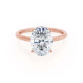 Load image into Gallery viewer, Radiant 0.90 CT Oval Lab-Grown Diamond Solitaire Engagement Ring
