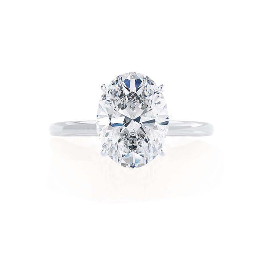 1.0 CT Oval Lab-Created Diamond Solitaire Engagement Ring