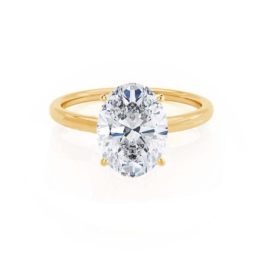 2.0 CT Oval Lab-Grown Diamond Solitaire Engagement Ring in Radiant Gold