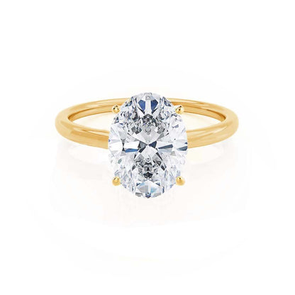 2.0 CT Oval Lab-Grown Diamond Solitaire Engagement Ring in Radiant Gold 1