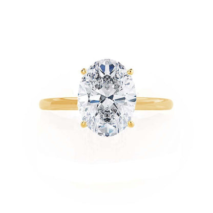 2.0 CT Oval Lab-Grown Diamond Solitaire Engagement Ring in Radiant Gold 2