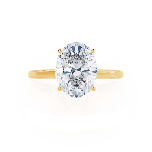 2.0 CT Oval Lab-Grown Diamond Solitaire Engagement Ring in Radiant Gold