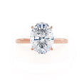 Load image into Gallery viewer, Radiant 0.90 CT Oval Lab-Grown Diamond Solitaire Engagement Ring
