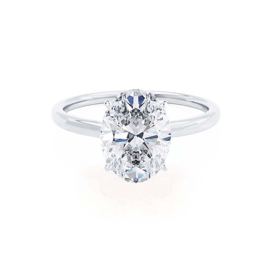 1.0 CT Oval Lab-Created Diamond Solitaire Engagement Ring