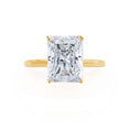 Load image into Gallery viewer, Golden Radiance: 1.20 CT Radiant Lab Grown Diamond Solitaire Engagement Ring
