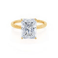 Load image into Gallery viewer, Golden Radiance: 1.20 CT Radiant Lab Grown Diamond Solitaire Engagement Ring
