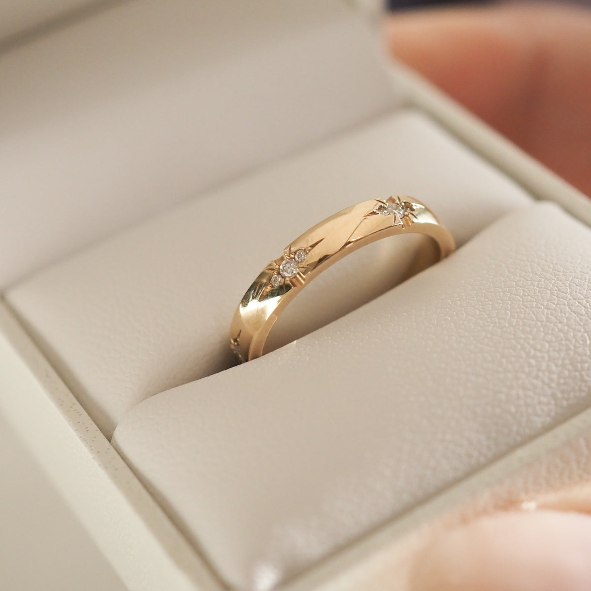 0.50 Carat Round Lab-Grown Diamond Gold Flush Wedding Band