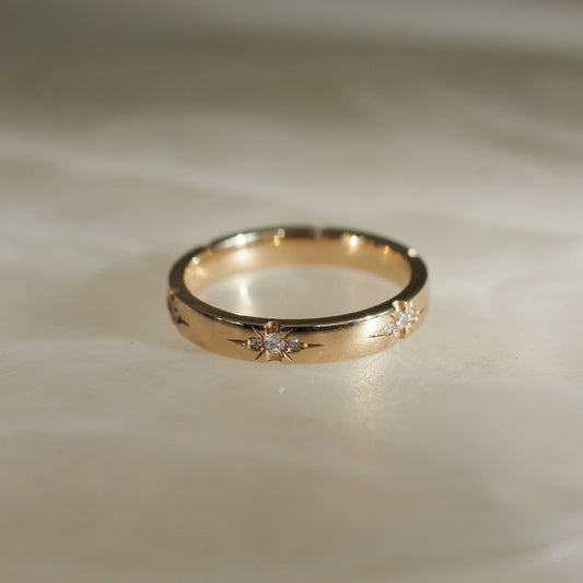 0.50 Carat Round Lab-Grown Diamond Gold Flush Wedding Band