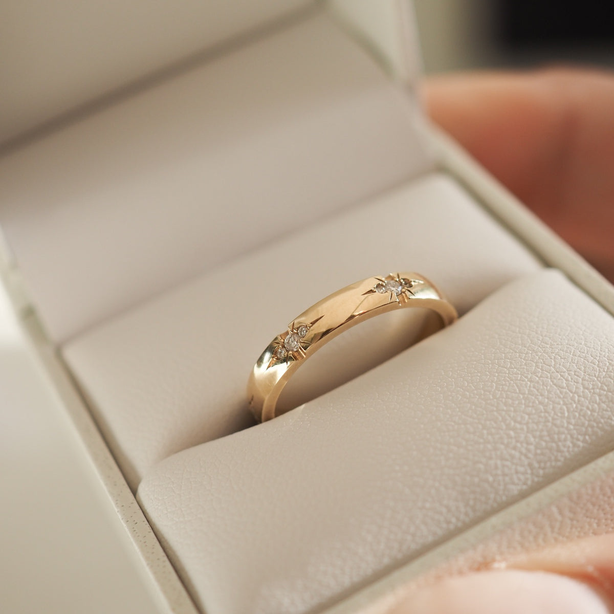 0.50 Carat Round Lab-Grown Diamond Gold Flush Wedding Band