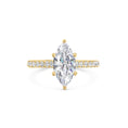 Load image into Gallery viewer, 2 ct Marquise F- VS1 Diamond Pave Moissanite Engagement Ring
