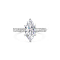 Load image into Gallery viewer, 2 ct Marquise F- VS1 Diamond Pave Moissanite Engagement Ring
