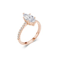 Load image into Gallery viewer, 2 ct Marquise F- VS1 Diamond Pave Moissanite Engagement Ring
