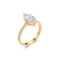 Load image into Gallery viewer, 2 ct Marquise F- VS1 Diamond Pave Moissanite Engagement Ring
