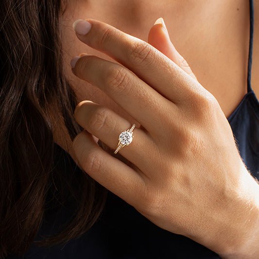 Solitaire-Oval Lab Grown Diamond Engagement Ring