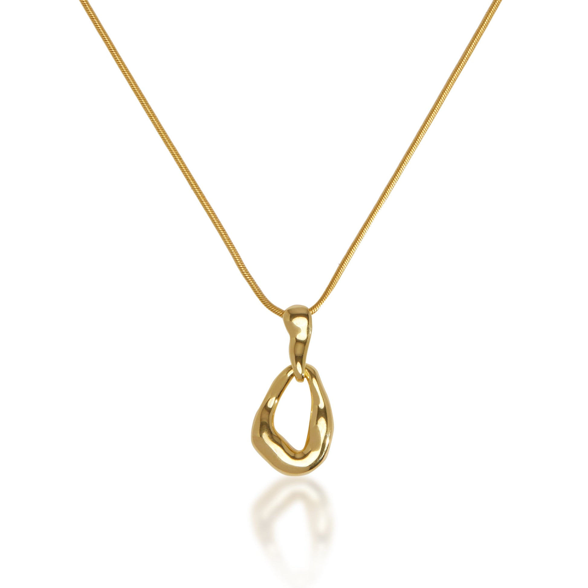 Golden Elegance Drop Pendant Necklace 1