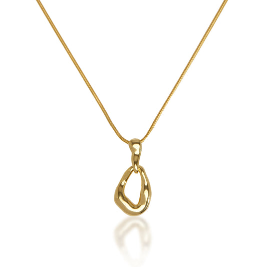 Golden Elegance Drop Pendant Necklace