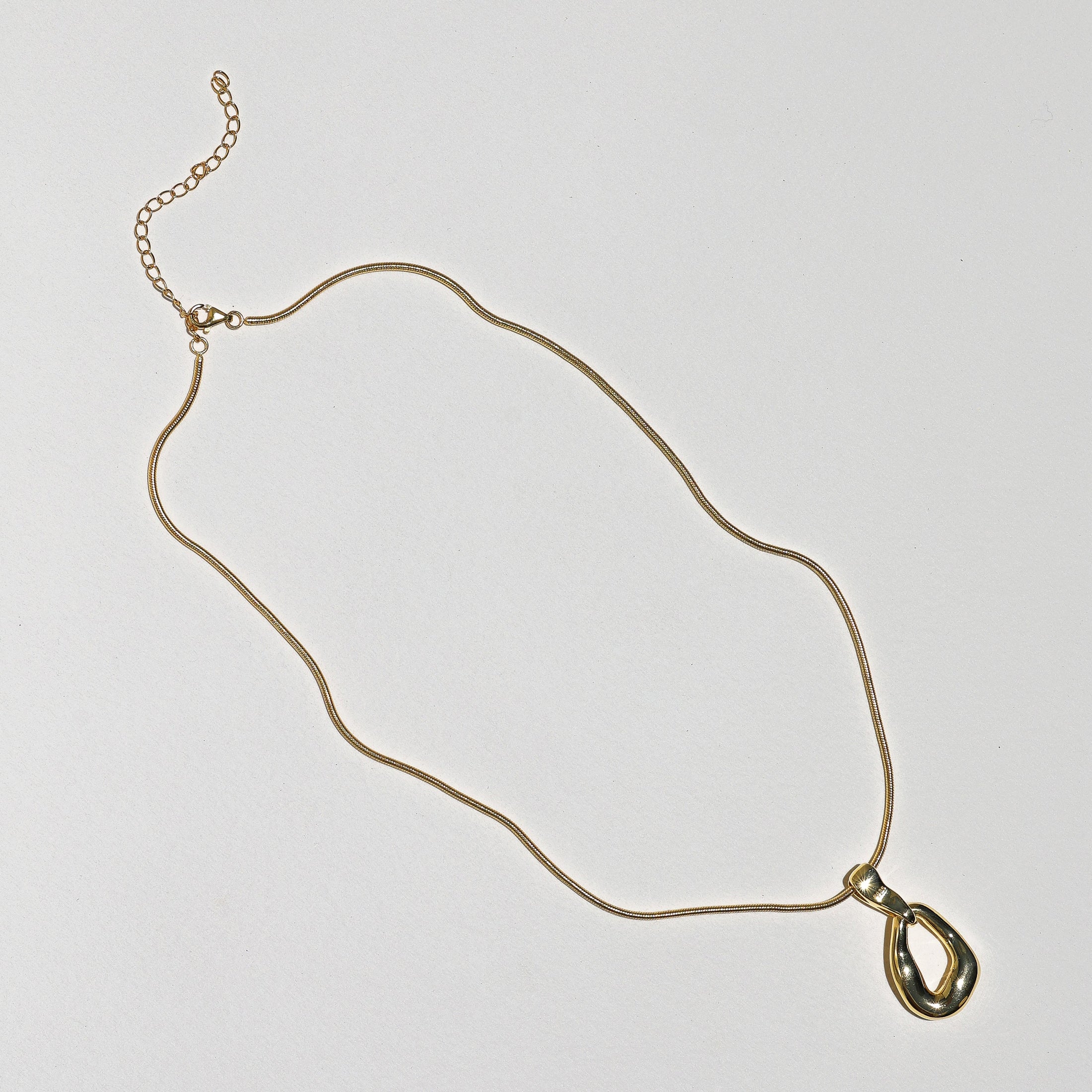 Golden Elegance Drop Pendant Necklace