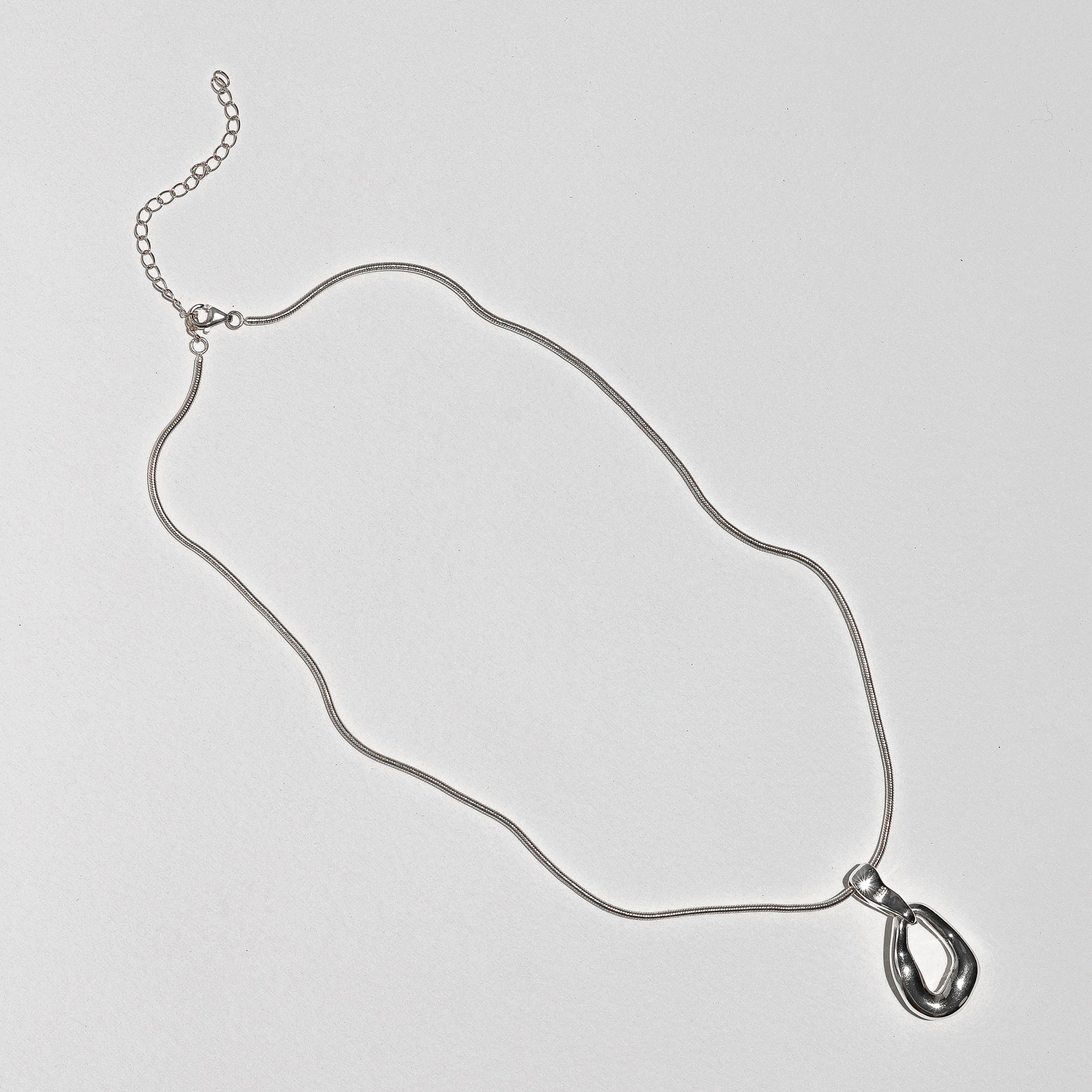 Elegant Organic Loop Pendant Necklace 2