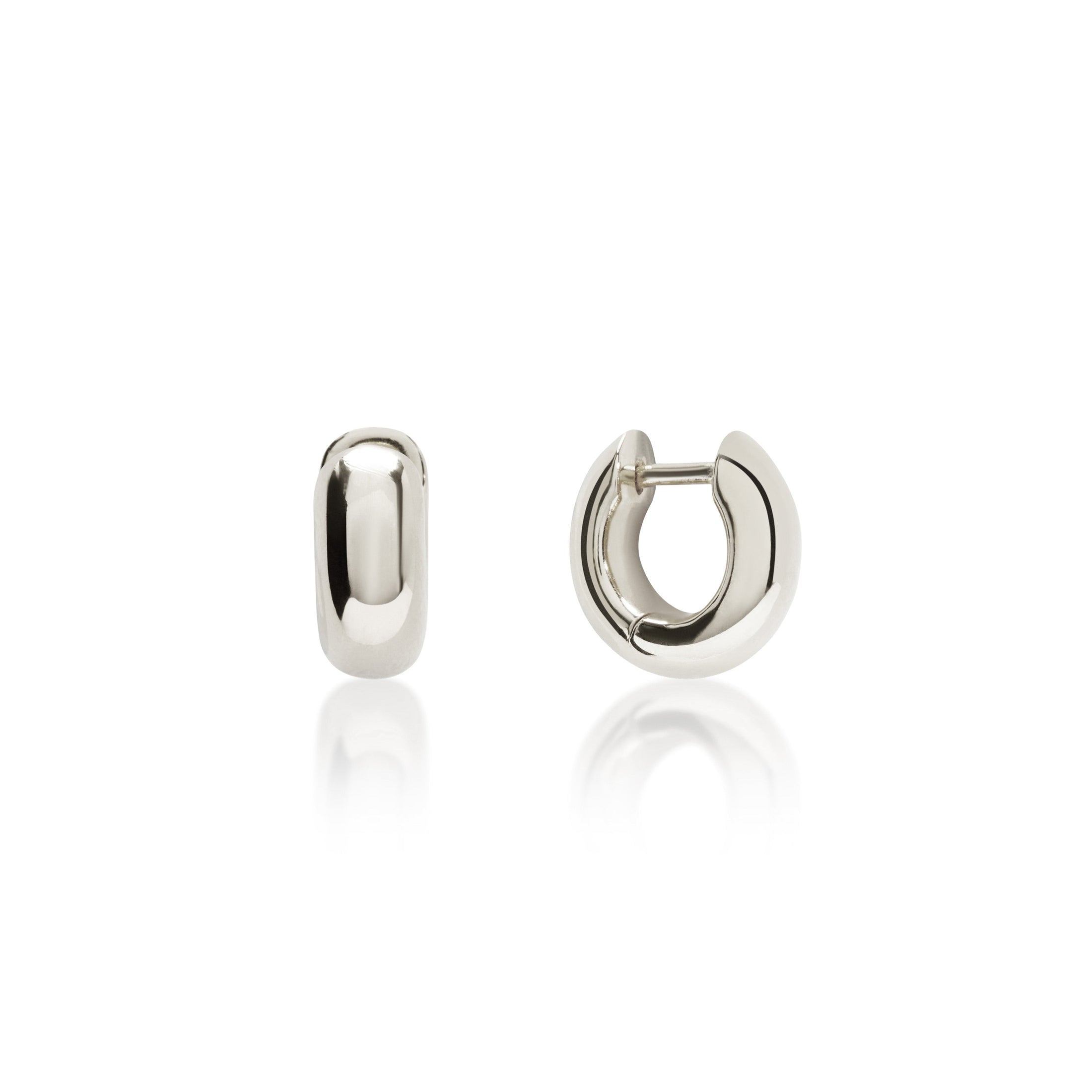 Elegant Silver Hoop Earrings 1