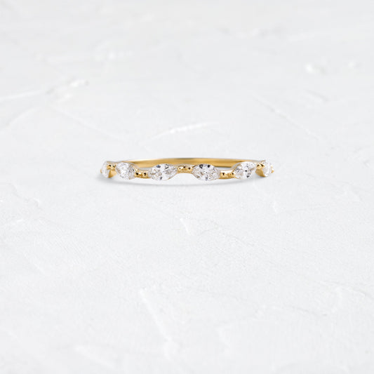 Half Eternity- 0.50 CT Marquise & Round Lab Grown Diamond Wedding Band