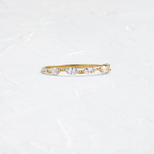 Half Eternity- 0.50 CT Marquise & Round Lab Grown Diamond Wedding Band