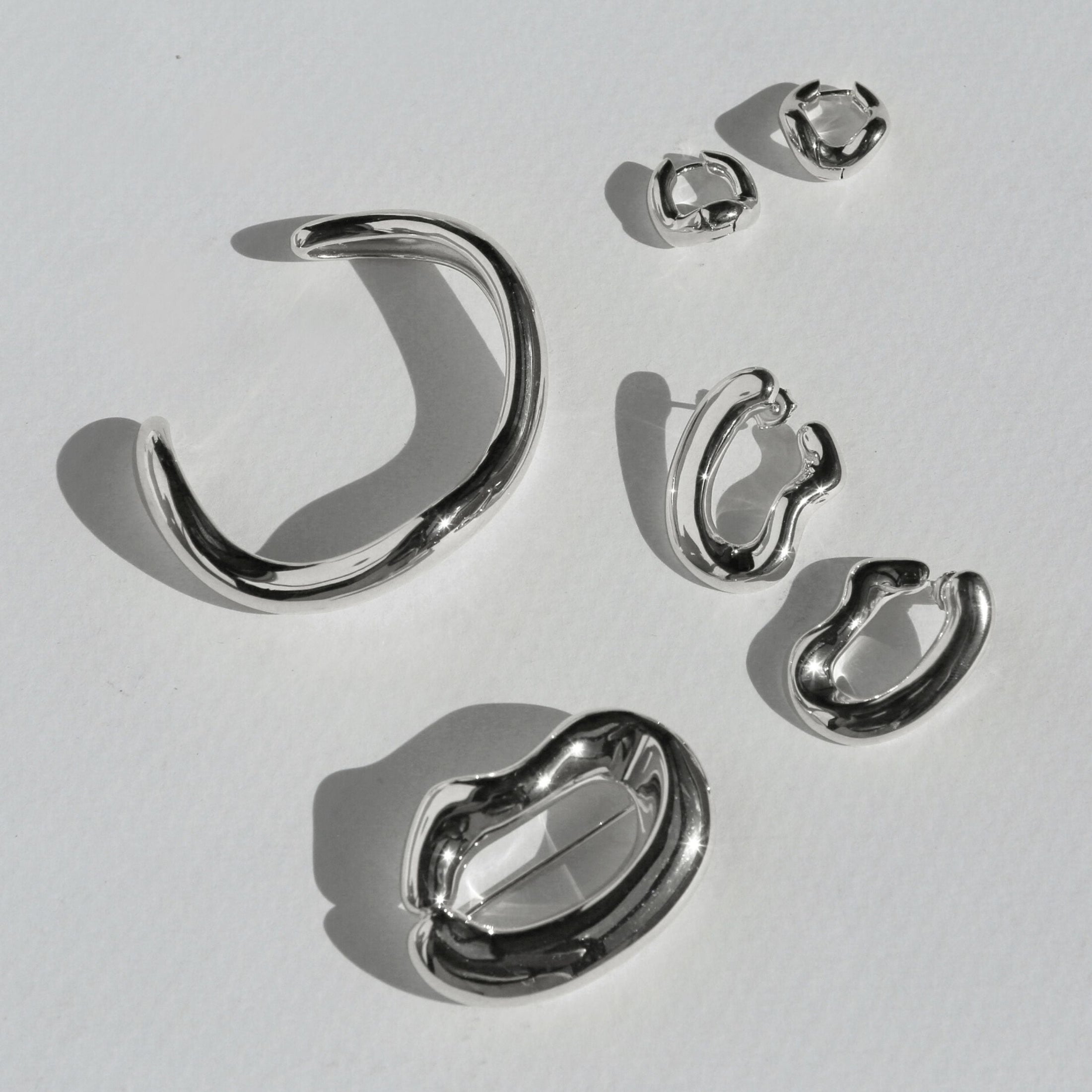 Uneven Wave Hoop Earrings 6