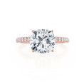 Load image into Gallery viewer, 0.80 CT Cushion Lab Grown Diamond Pave Setting Engagement Ring In
