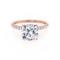 Load image into Gallery viewer, 0.80 CT Cushion Lab Grown Diamond Pave Setting Engagement Ring In
