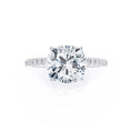 Load image into Gallery viewer, 0.80 CT Cushion Lab-Grown Diamond Pave Setting Engagement Ring
