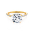 Load image into Gallery viewer, 0.80 CT Cushion Lab Grown Diamond Pave Setting Engagement Ring
