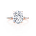 Load image into Gallery viewer, 1.50 CT Cushion-Cut Lab Grown Diamond Pave Engagement Ring
