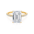 Load image into Gallery viewer, 1.20 CT Emerald Cut Lab-Grown Diamond Pave Engagement Ring
