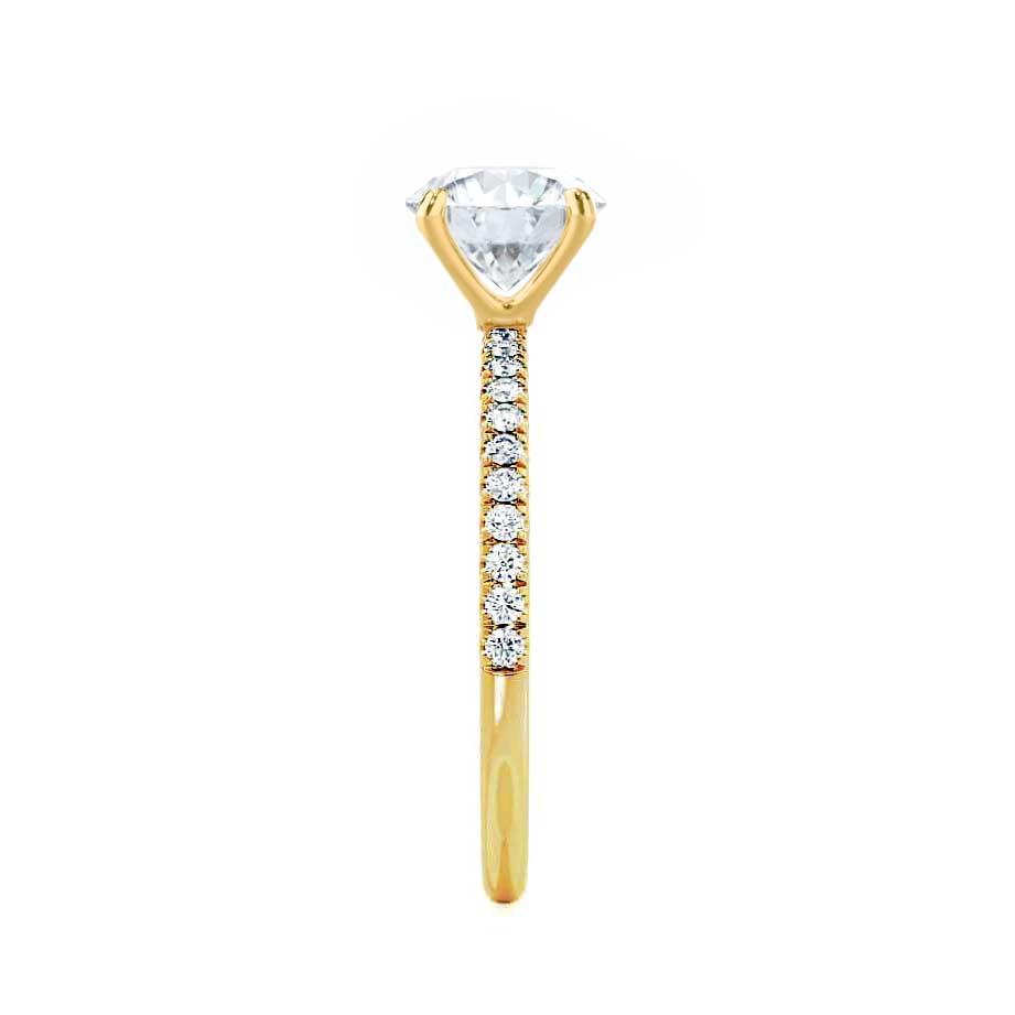 Dazzling 1.0 CT Round Lab-Grown Diamond Pave Engagement Ring 3