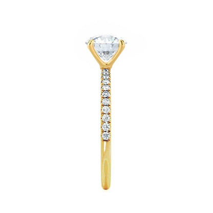 Dazzling 1.0 CT Round Lab-Grown Diamond Pave Engagement Ring 3