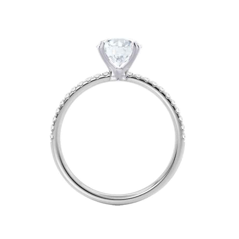 0.80 CT Cushion Lab-Grown Diamond Pave Setting Engagement Ring