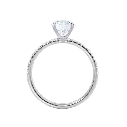 1.50 CT Radiant Lab-Grown Diamond Pave Engagement Ring 3