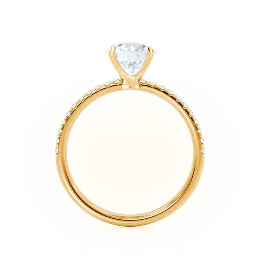 Dazzling 1.0 CT Round Lab-Grown Diamond Pave Engagement Ring 4