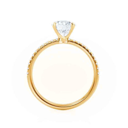 Dazzling 1.0 CT Round Lab-Grown Diamond Pave Engagement Ring 4