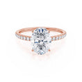 Load image into Gallery viewer, 0.90 CT Oval Lab-Grown Diamond Pave Engagement Ring
