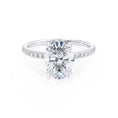 Load image into Gallery viewer, 0.90 CT Oval Lab Grown Diamond Pave Engagement Ring
